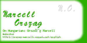 marcell orszag business card